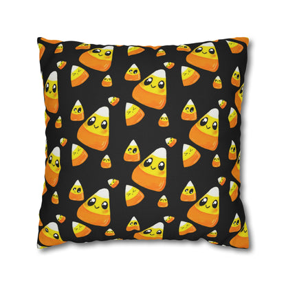 Cute Candy Corn Pattern Pillowcase — Halloween Decorative Throw Pillow Cover