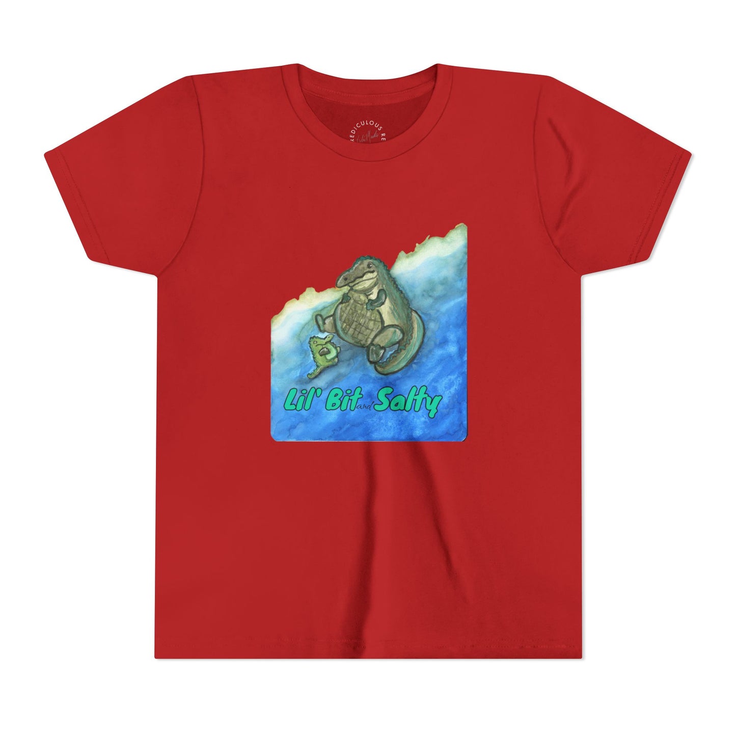 Youth Tee — "Lil' Bit Salty" Gator Graphic Shirt