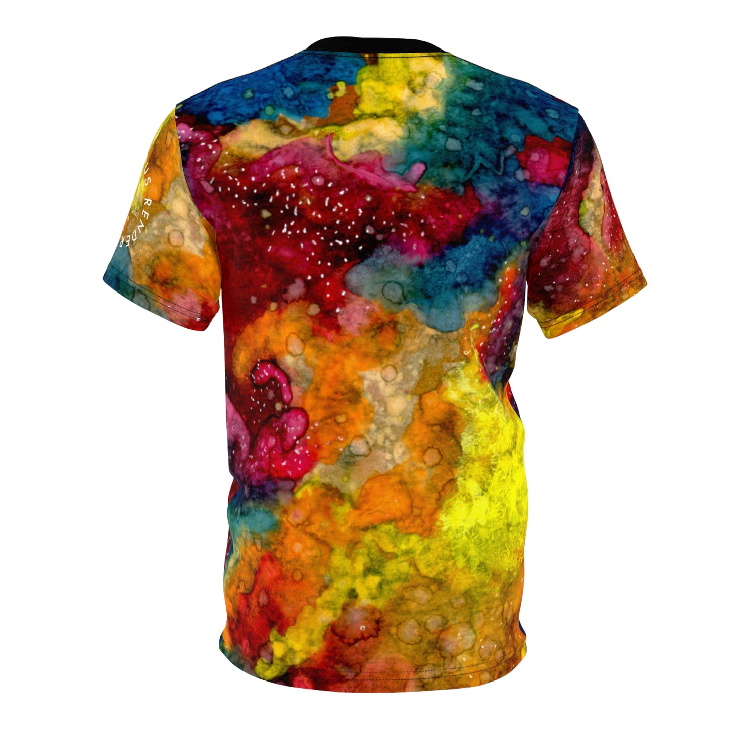 Abstract Color Explosion Tee — Vibrant All-Over Print