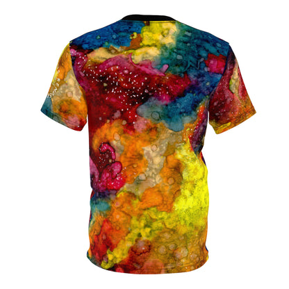 Abstract Color Explosion Tee — Vibrant All-Over Print
