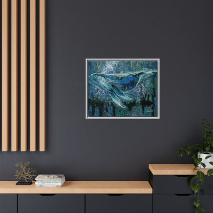 Watercolor Whale Framed Wall Art