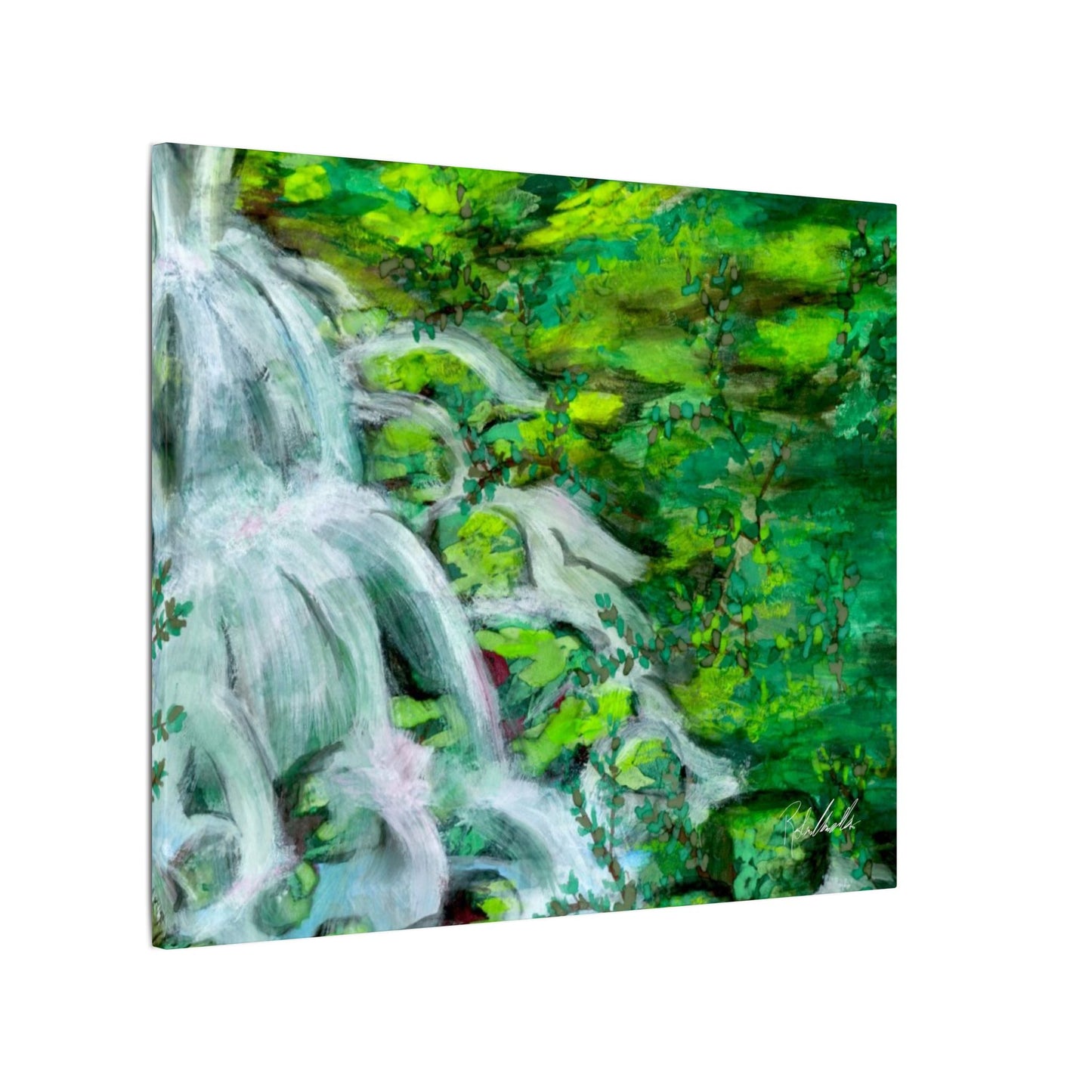 Mossy Waterfall Canvas Gallery Wrap