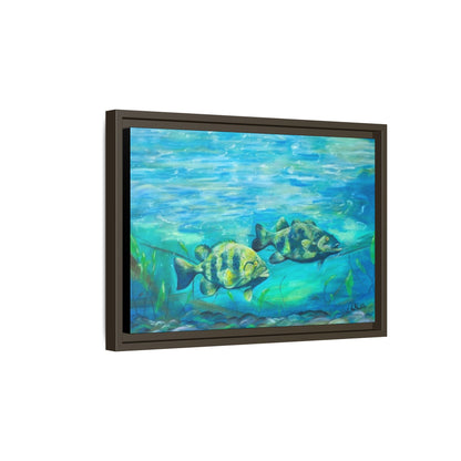 Framed Matte Canvas - Underwater Fish Scene