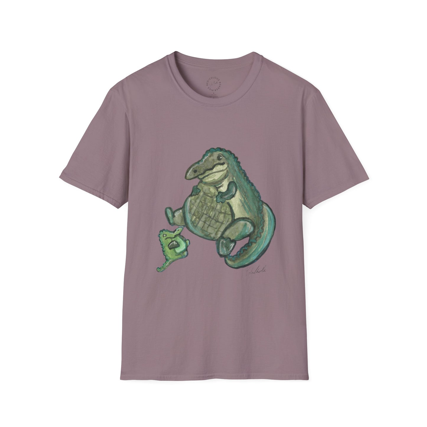 Father Son Alligator Unisex Softstyle Print T-Shirt