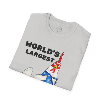 World's Largest Chicken T-Shirt — Funny Patriotic Rooster Tee