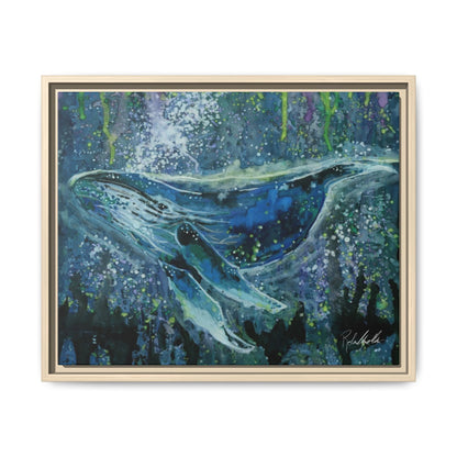 Watercolor Whale Framed Wall Art