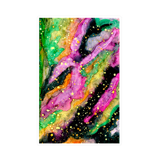 Neon Galaxy Kiss-Cut Vinyl Decals Water, Scratch & UV-Resistant Satin Finish Vinyl Sticker with Removable Adhesive