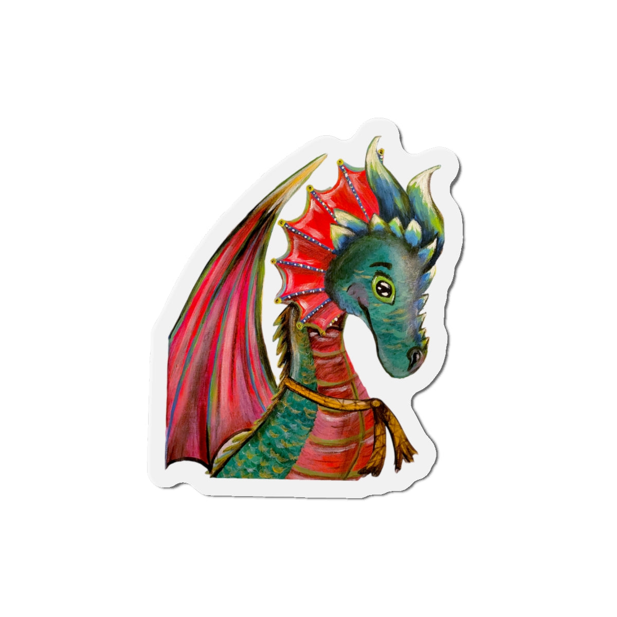 Dragon Die-Cut Magnets  Custom Shape, 5 Sizes, Vinyl Material for Outdoor Use, Flexible and Durable, Black Backing - Home Decor Refrigerator Magnets