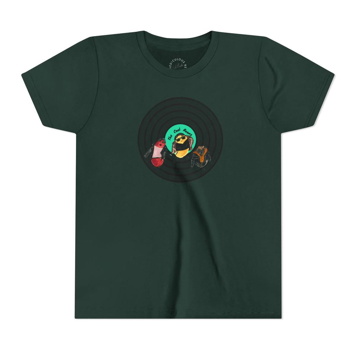 Youth Tee — Cute Cool Beans Retro Vinyl Graphic
