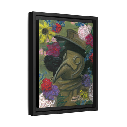 Plague Doctor and Raven Framed Wall Art