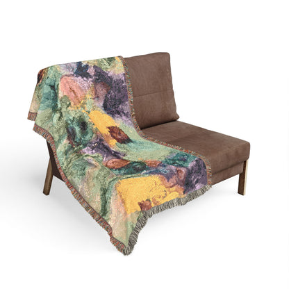 Floral Impressionist Woven Blanket