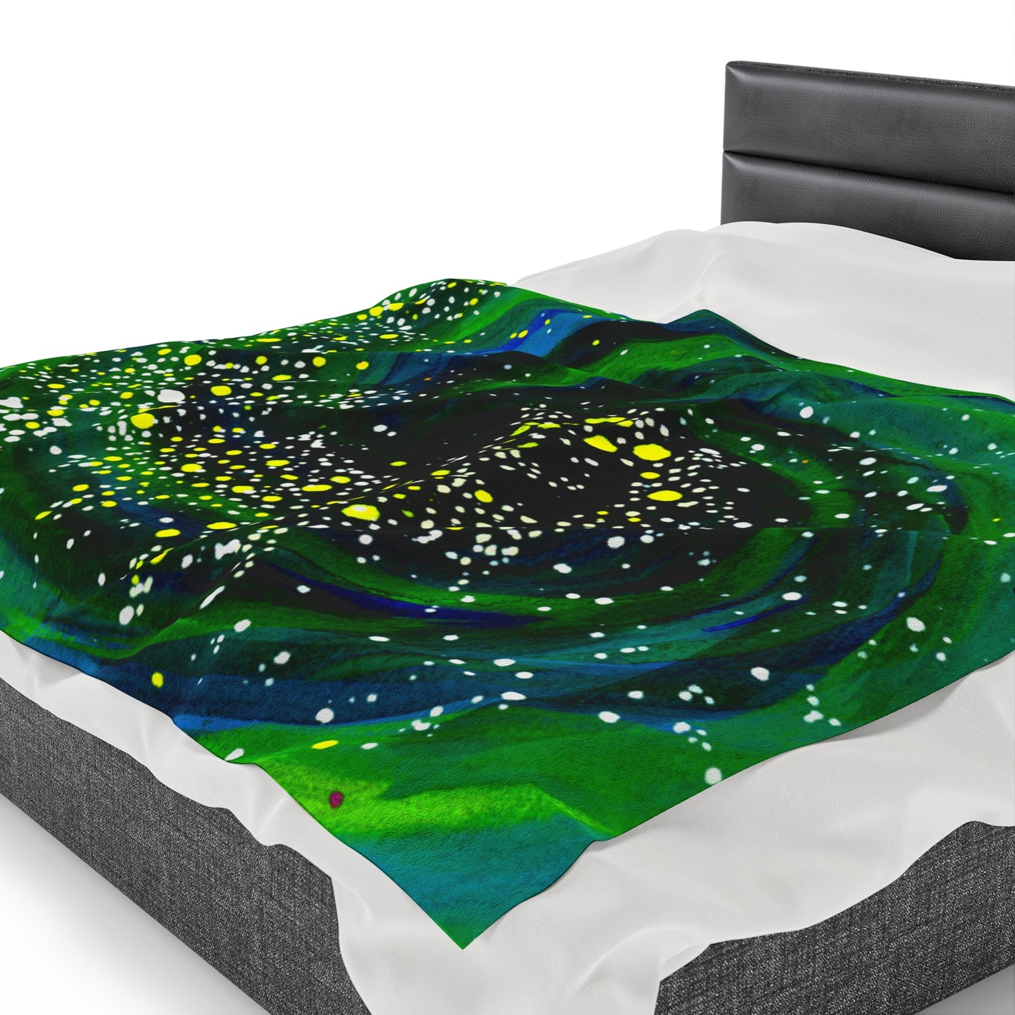 Spiral Galaxy Velveteen Plush Blanket