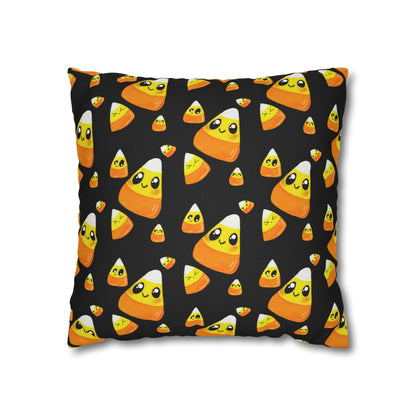 Cute Candy Corn Pattern Pillowcase — Halloween Decorative Throw Pillow Cover