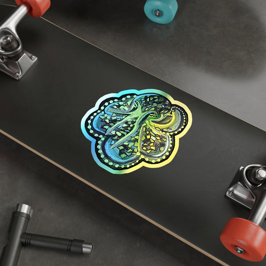 Octopus Holographic Die-cut Stickers