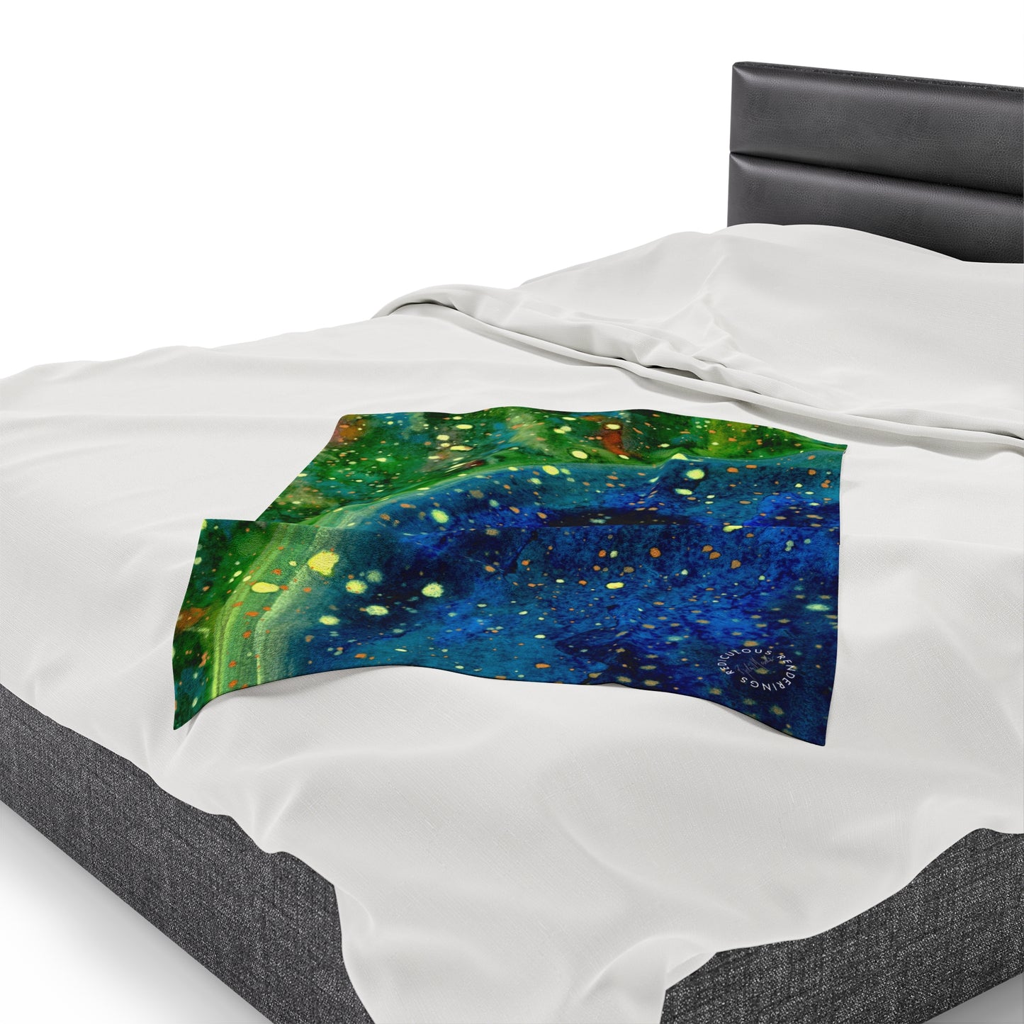 Blue Planet Galaxy Velveteen Plush Blanket