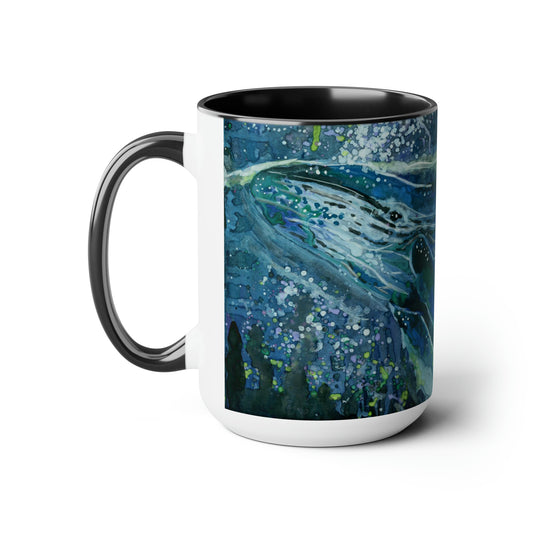 Whale Two-Tone Coffee Mugs, 15oz