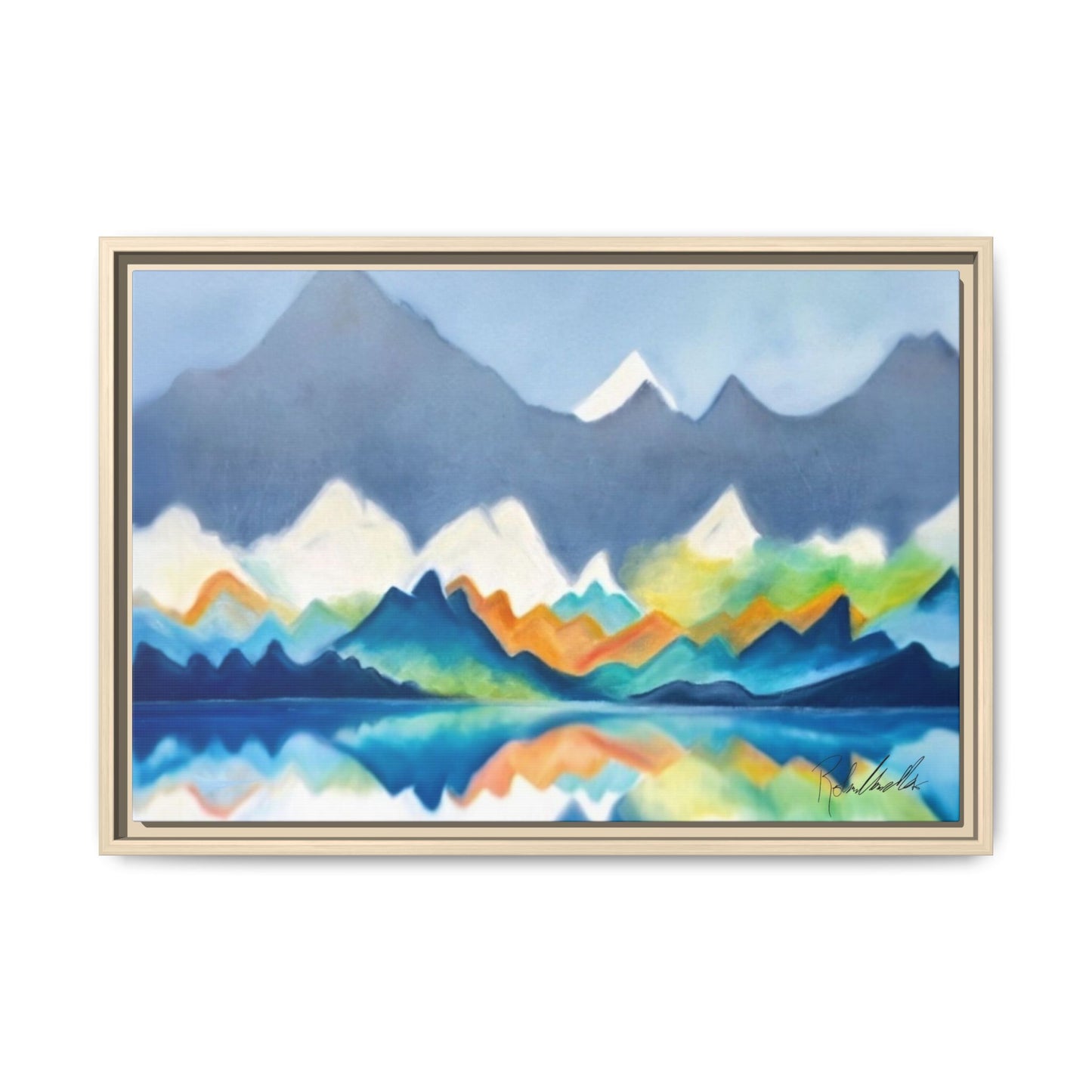 Blue and Gray Smokey Mountains Framed Wall Art