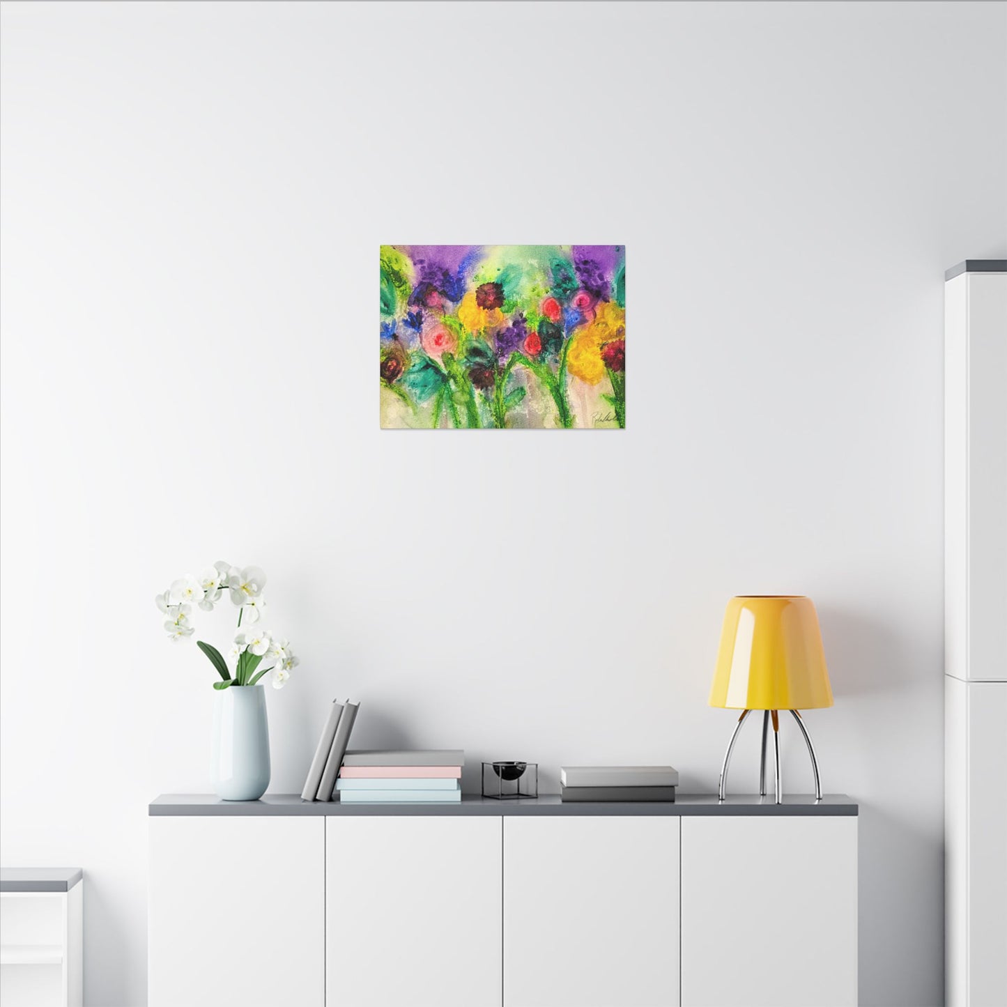 Abstract Flowers Canvas Gallery Wrap