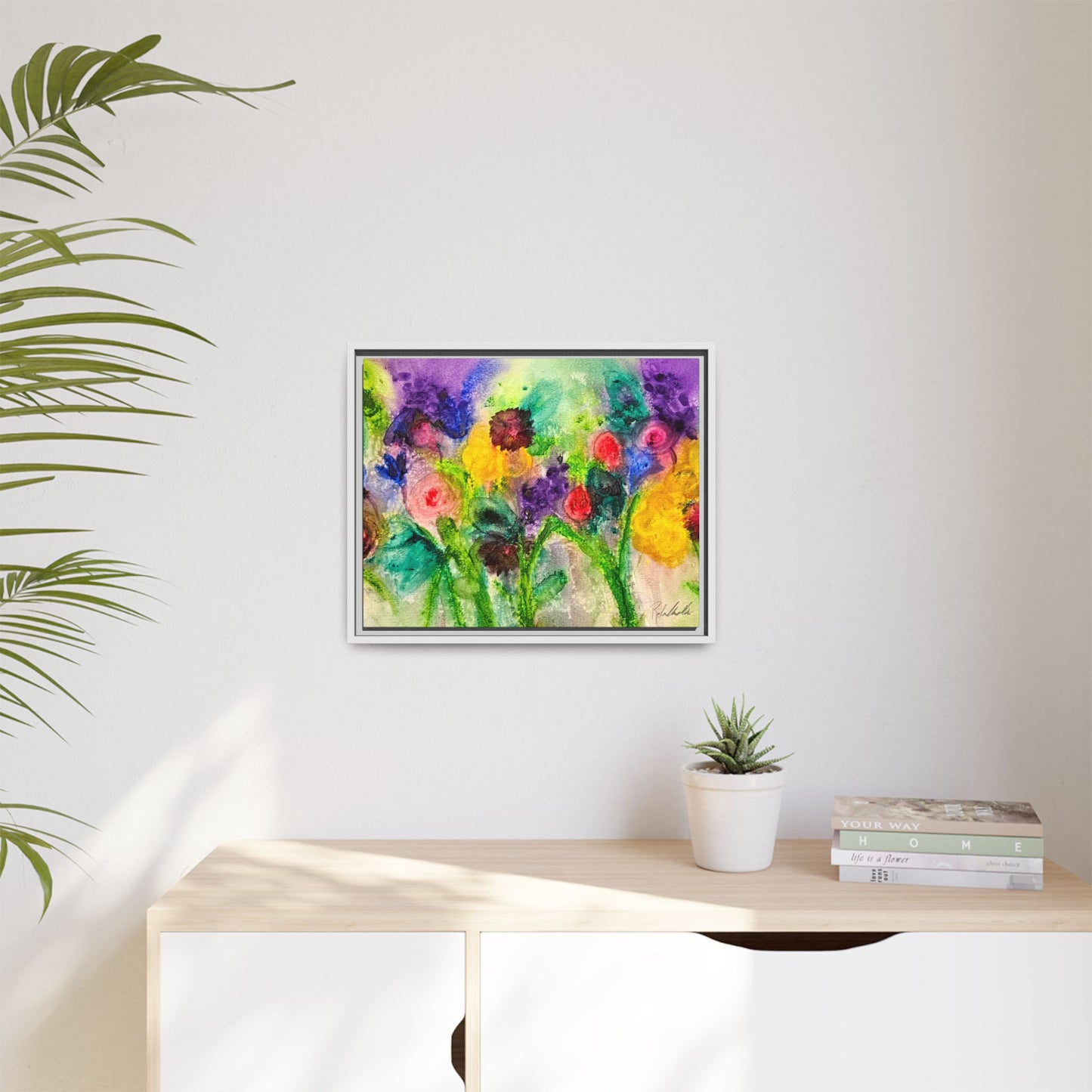 Abstract Flowers Framed Wall Art