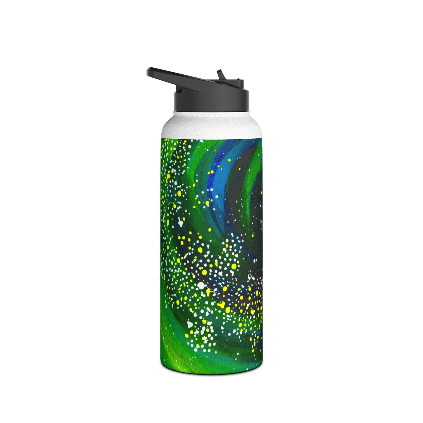 Spiral Galaxy Stainless Steel Water Bottle, Standard Lid