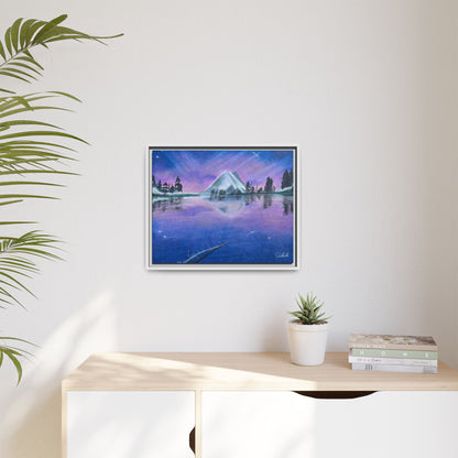 Purple Sky Over Lone Mountain Framed Wall Art