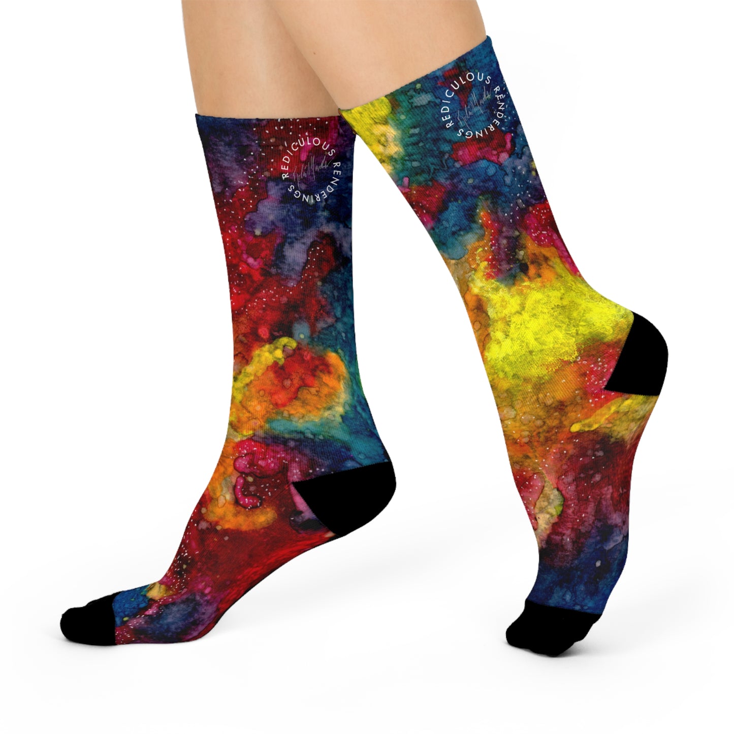 Sunset Clouds Galaxy Cushioned Crew Socks