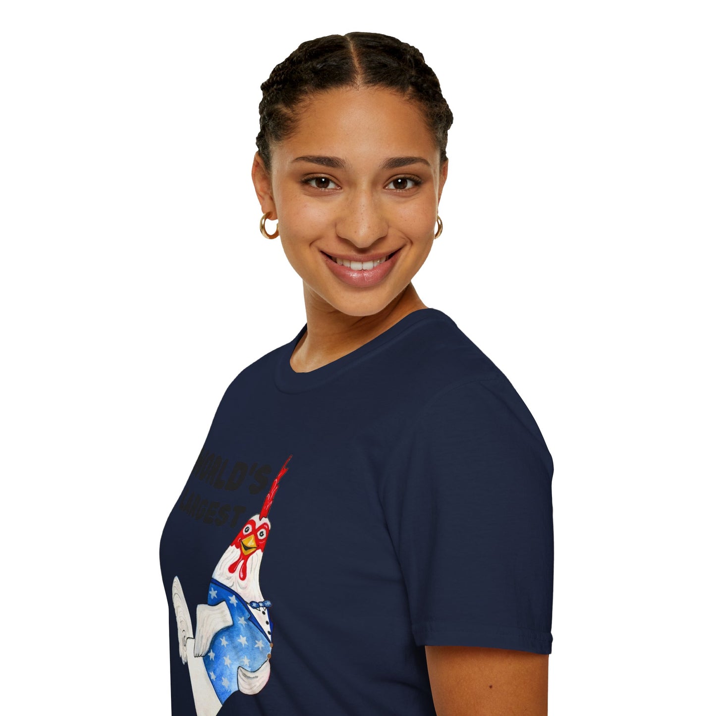 World's Largest Chicken T-Shirt — Funny Patriotic Rooster Tee