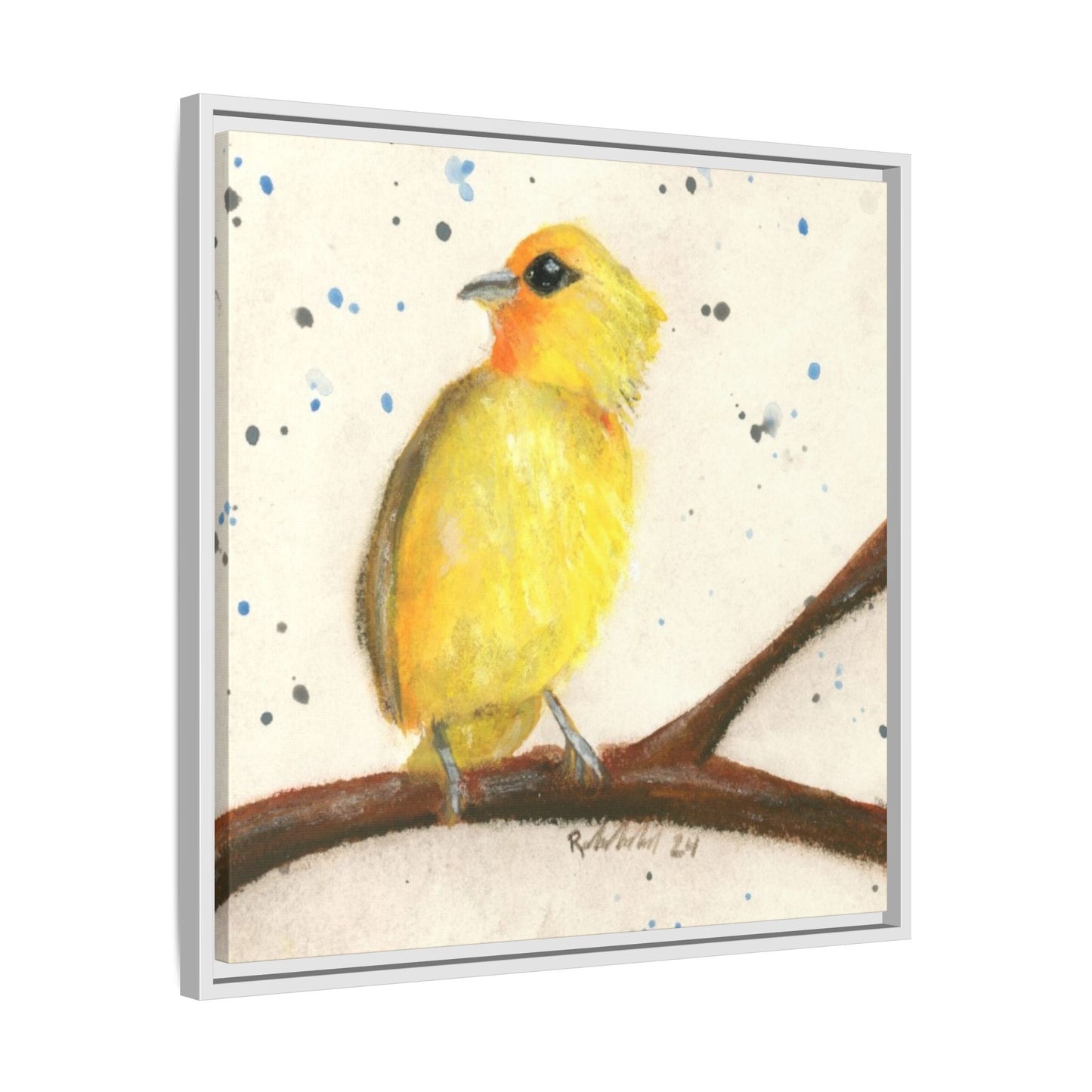 Yellow Canary Bird Framed Wall Art