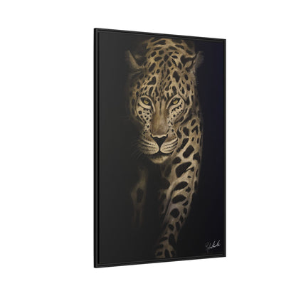 Leopard at Night Framed Wall Art