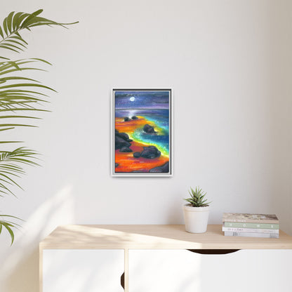 Beach at Night Frame Wall Art