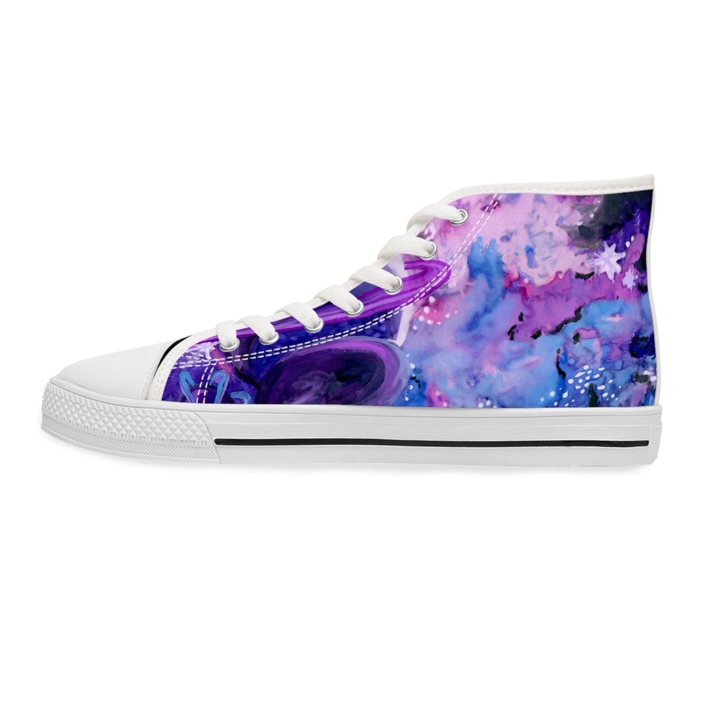 Purple Galaxy Unisex Classic High Top Sneakers