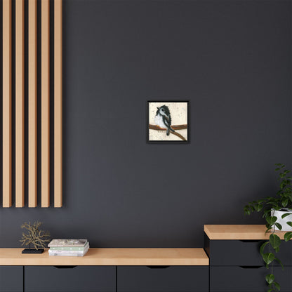 Black Finch Bird Framed Wall Art