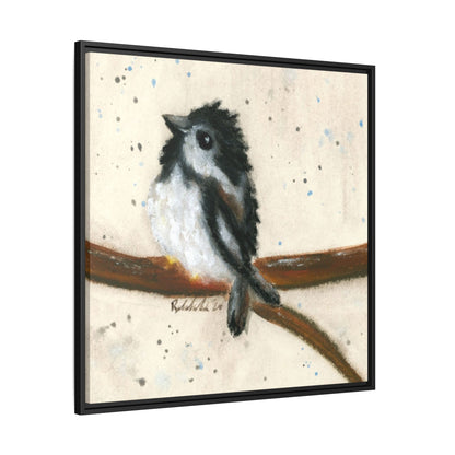 Black Finch Bird Framed Wall Art