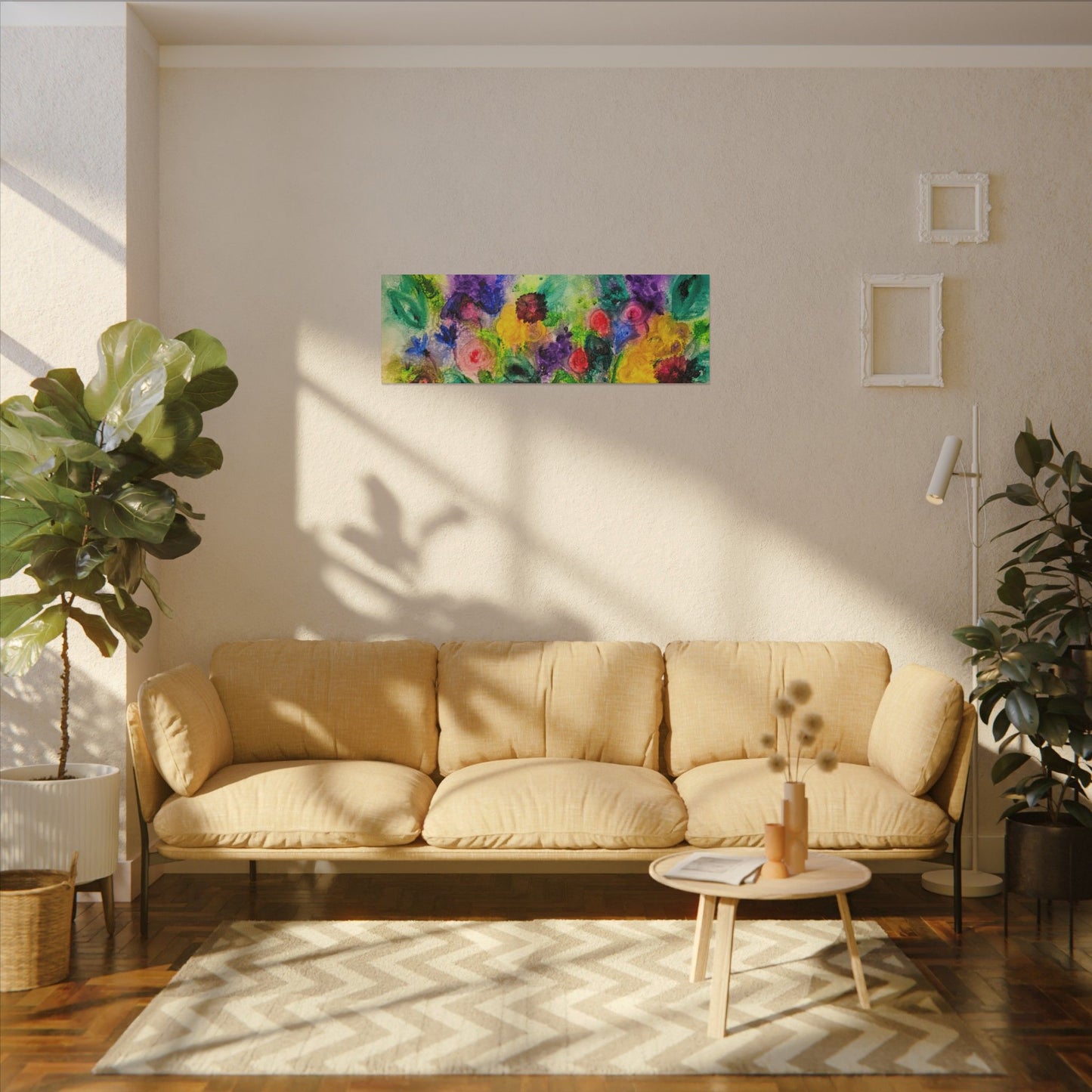 Abstract Flowers Canvas Gallery Wrap