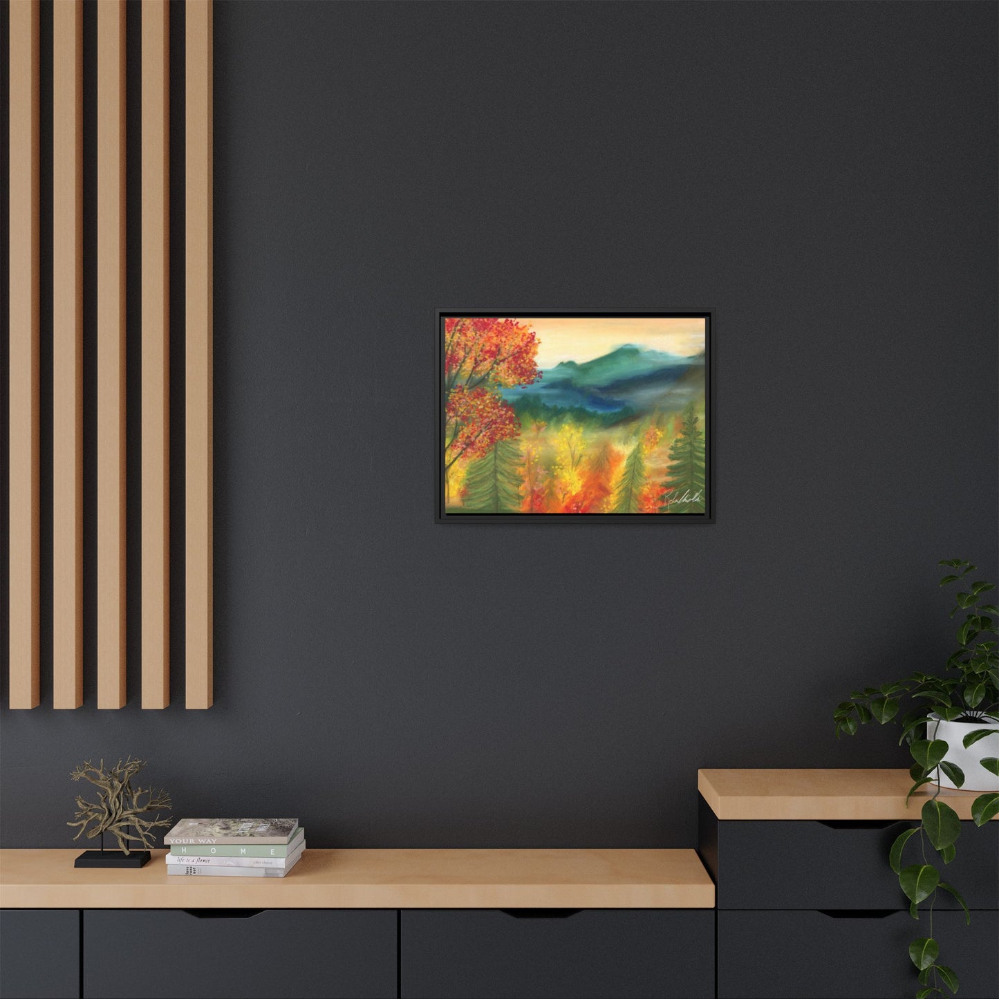 Fall Mountains Framed Wall Art