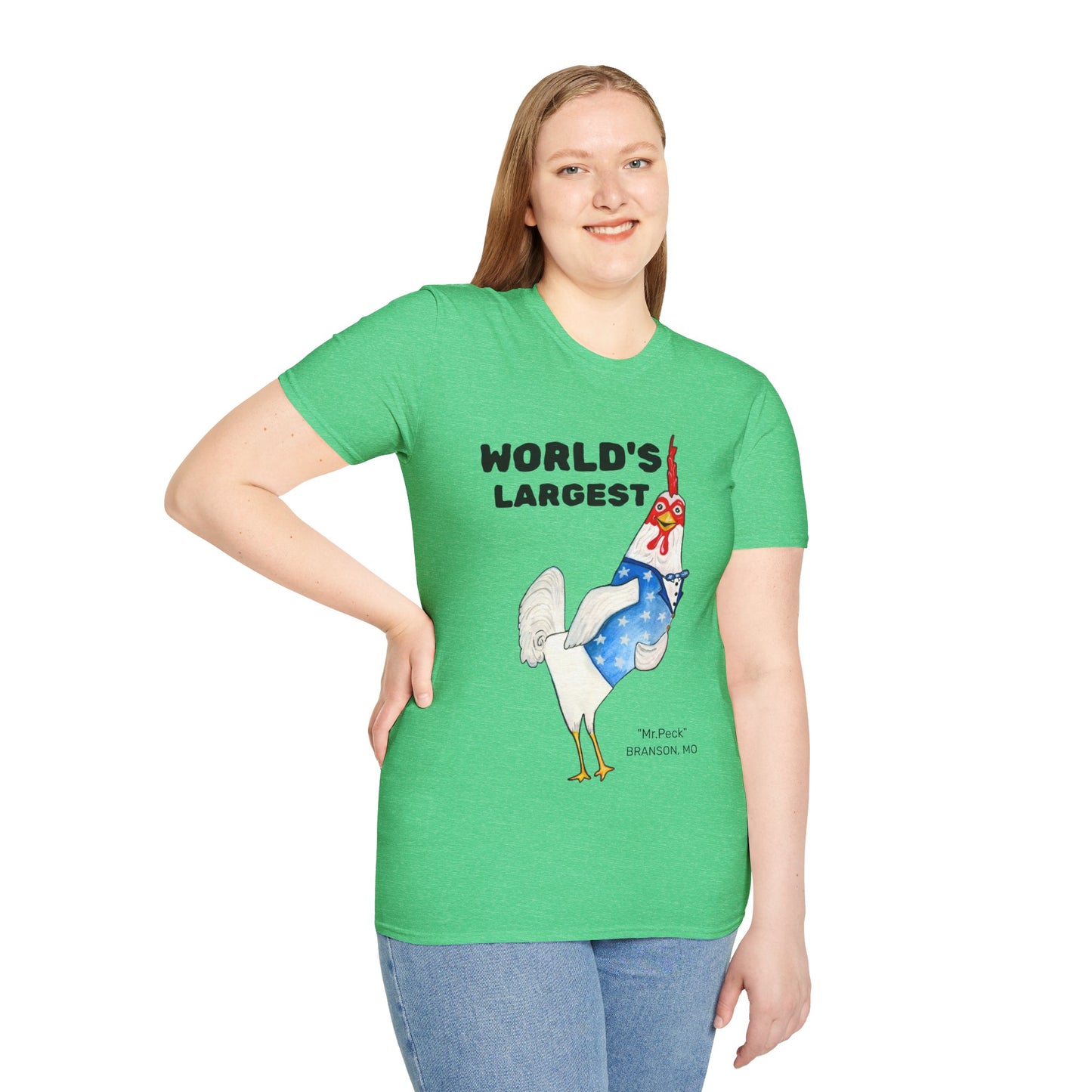 World's Largest Chicken T-Shirt — Funny Patriotic Rooster Tee