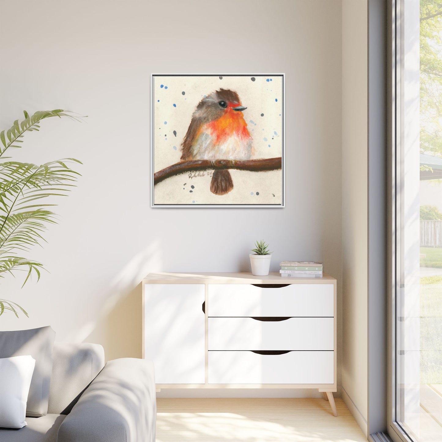 Robin Bird Framed Wall Art