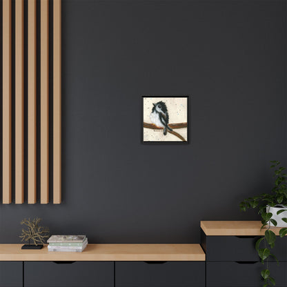 Black Finch Bird Framed Wall Art