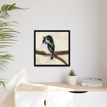 Black Finch Bird Framed Wall Art