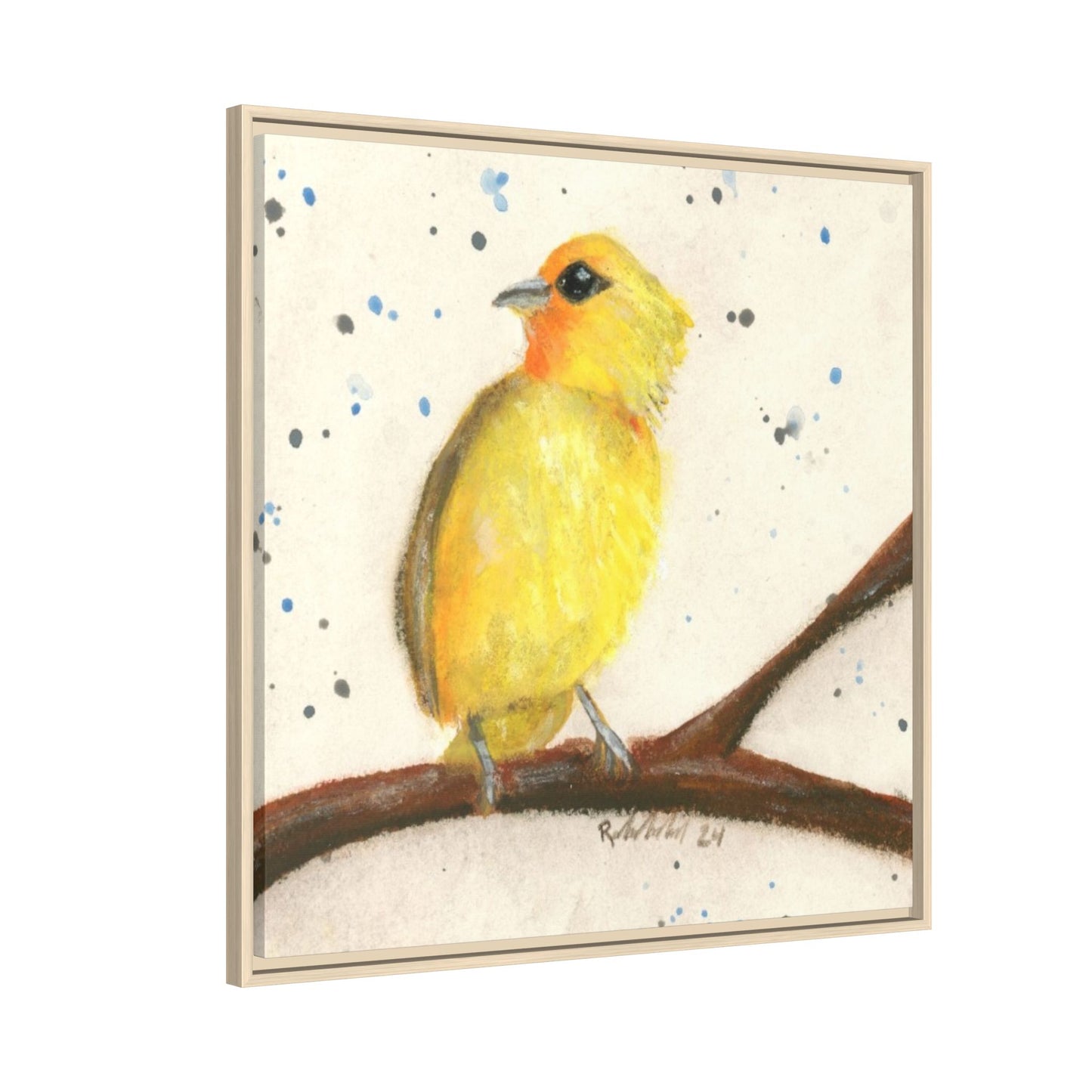 Yellow Canary Bird Framed Wall Art