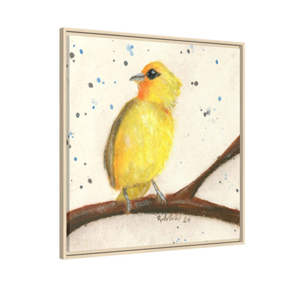 Yellow Canary Bird Framed Wall Art