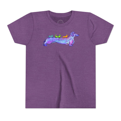 Dachshund Rainbow Crew Youth Tee