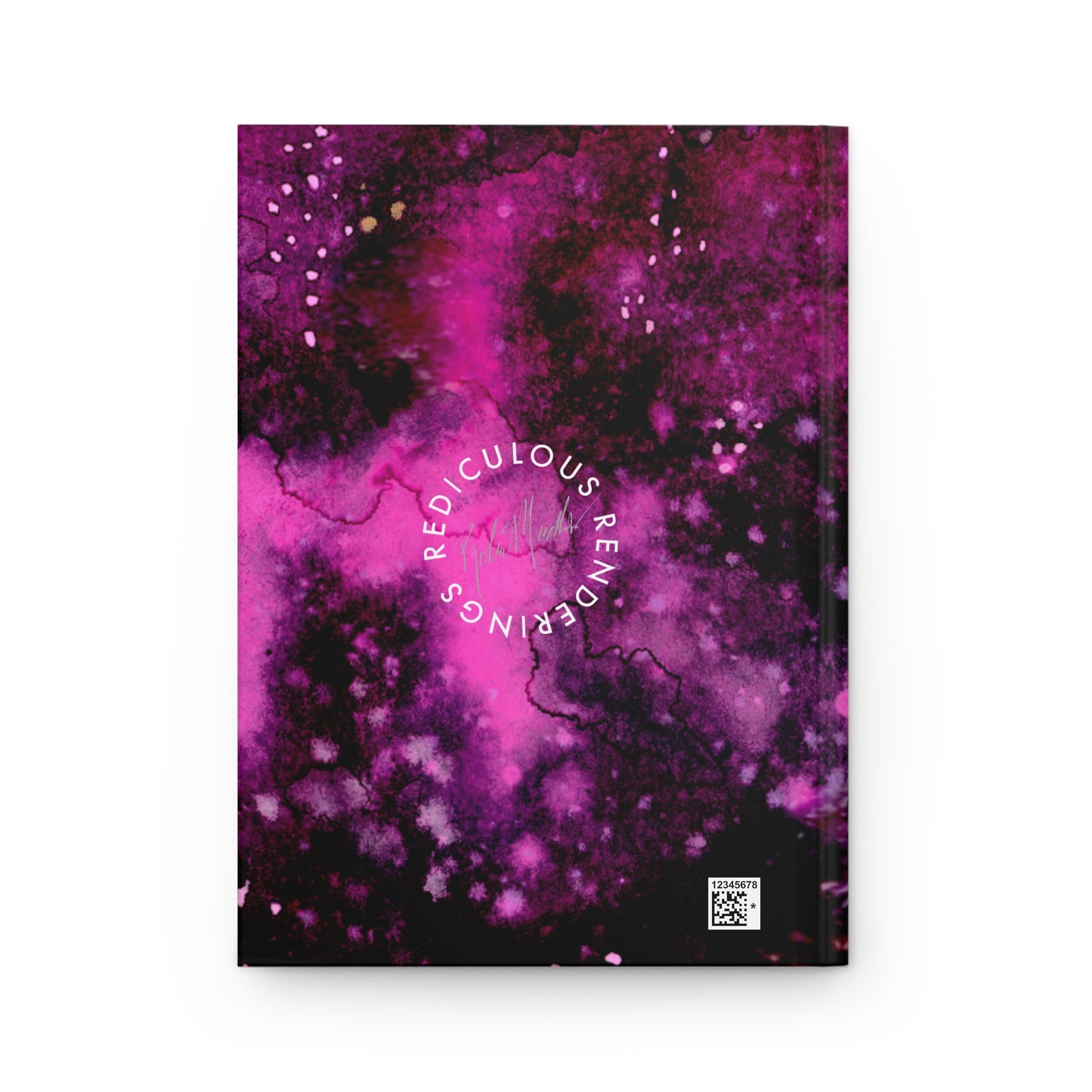 Rose Colored Galaxy Hardcover Journal Matte 150 Pages, Printed Cover