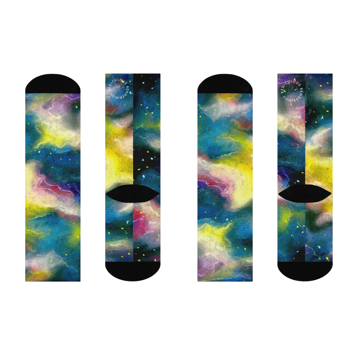 Sunrise Galaxy Cushioned Crew Socks