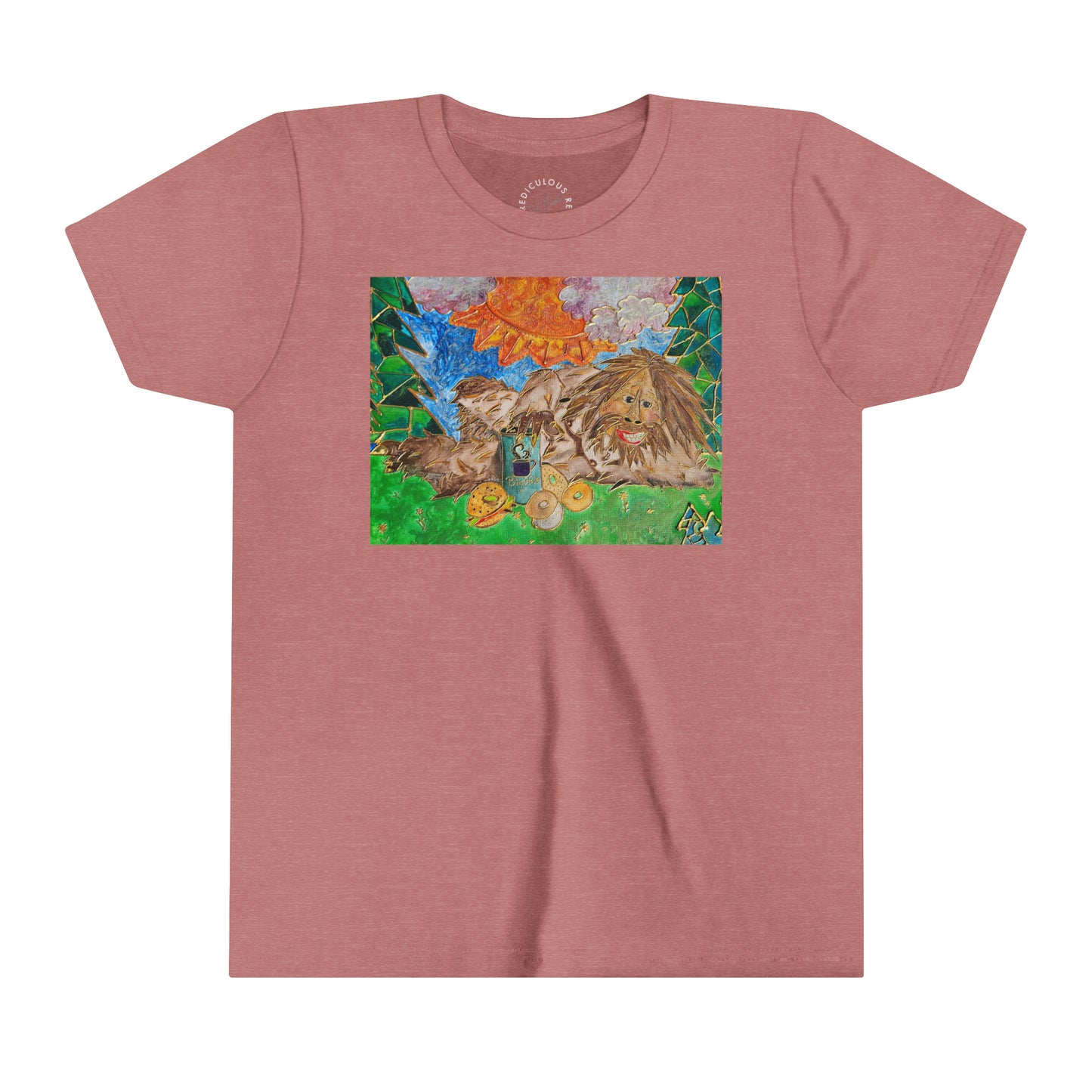 Sasquatch with background Kids T-Shirt