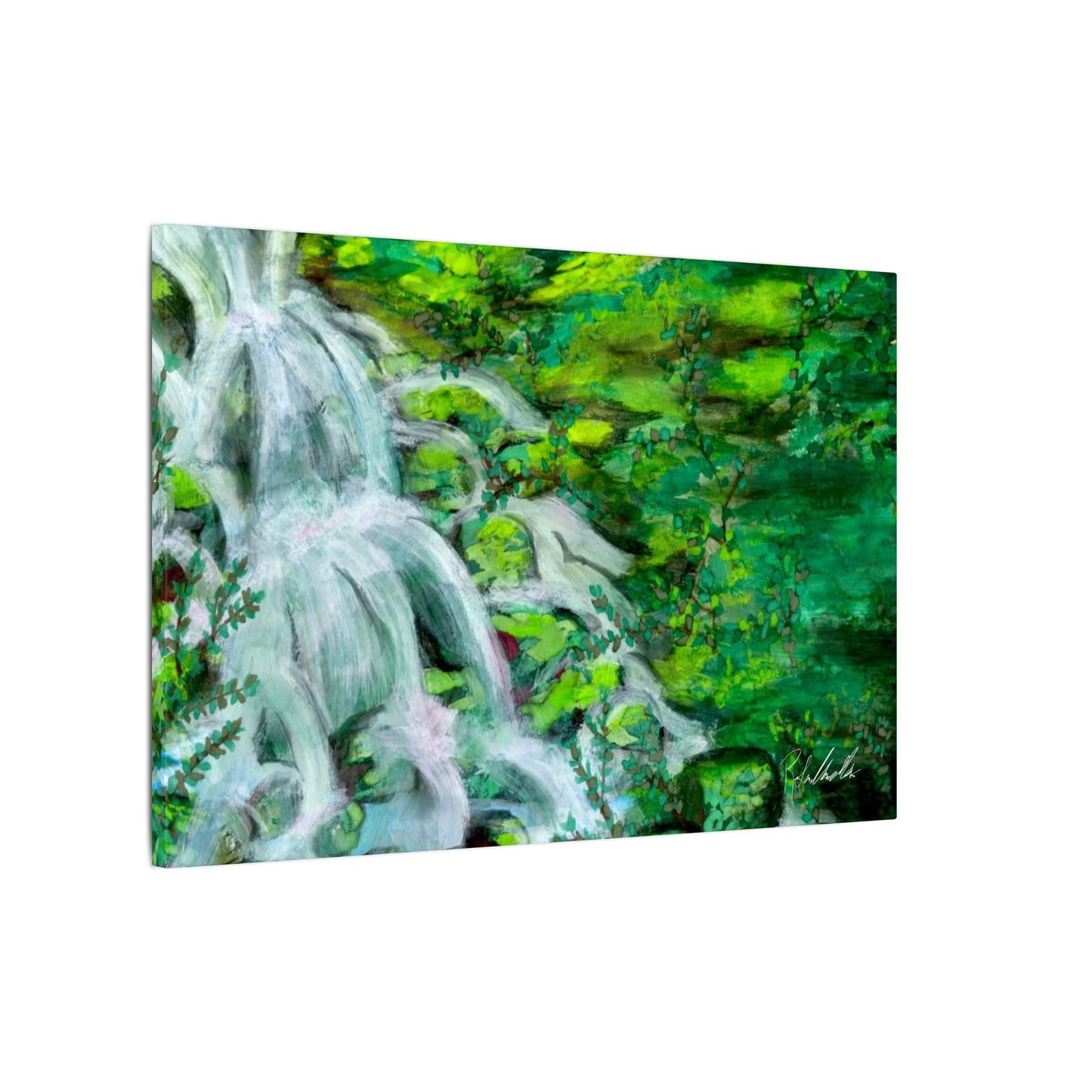 Mossy Waterfall Canvas Gallery Wrap