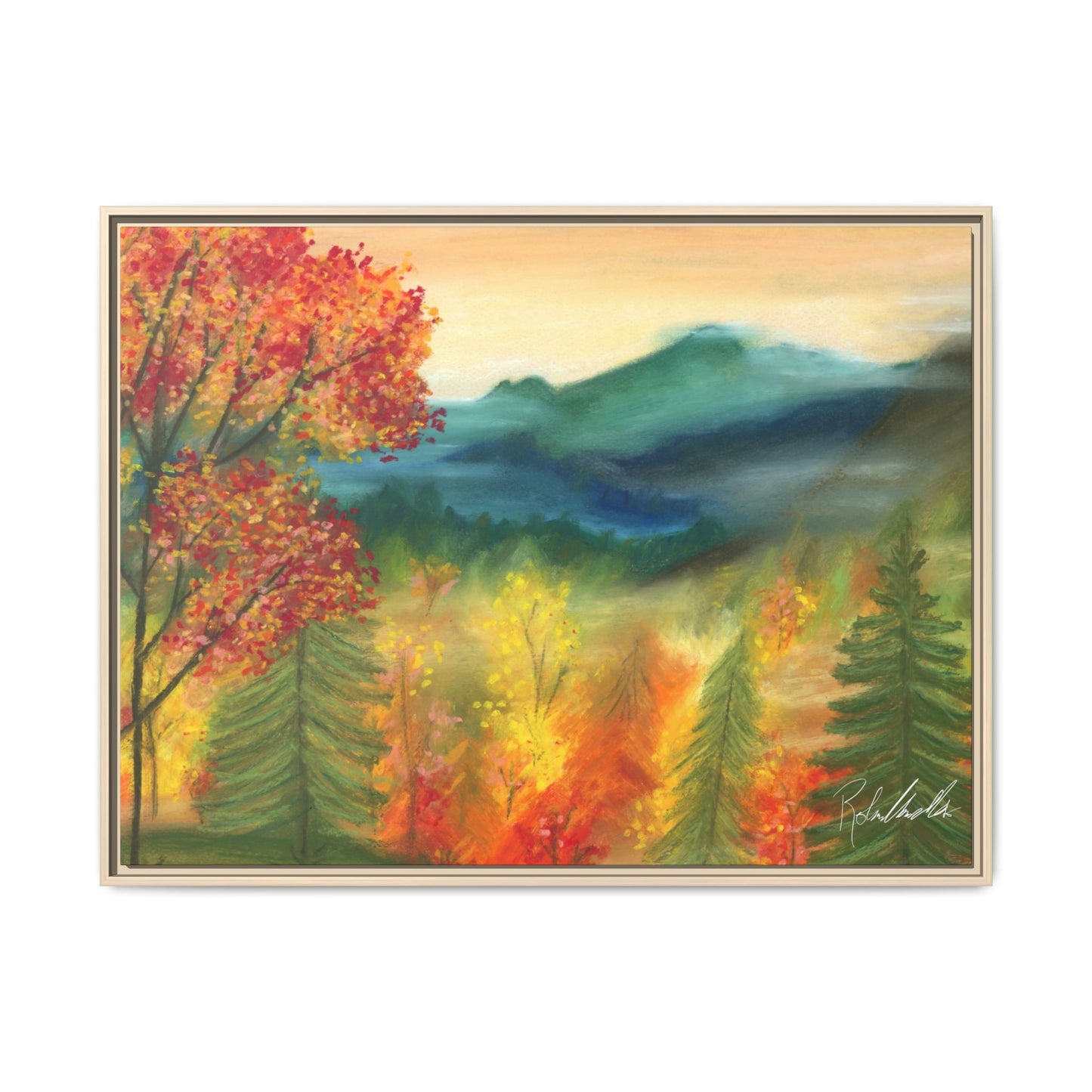 Fall Mountains Framed Wall Art