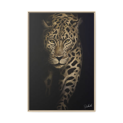 Leopard at Night Framed Wall Art