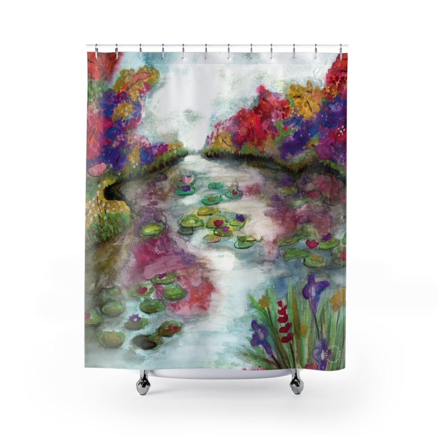 Summer Flower Pond Shower Curtain