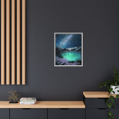 Night Sky over Spring Lake Framed Wall Art